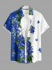 Leaf Flower Print Matching Hawaii Beach Outfit For Couples -  