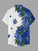 Leaf Flower Print Matching Hawaii Beach Outfit For Couples -  