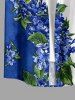 Leaf Flower Print Matching Hawaii Beach Outfit For Couples -  