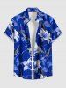 Flowers Leaf Print Matching Hawaii Beach Outfit For Couples -  