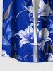 Flowers Leaf Print Matching Hawaii Beach Outfit For Couples -  