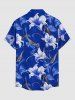 Flowers Leaf Print Matching Hawaii Beach Outfit For Couples -  