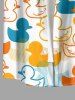 Cute Duck Print Hawaii Button Pocket Shirt For Men -  