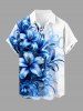 Flowers Leaf Print Matching Hawaii Beach Outfit For Couples -  
