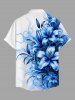Flowers Leaf Print Matching Hawaii Beach Outfit For Couples -  