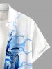 Flowers Leaf Print Matching Hawaii Beach Outfit For Couples -  