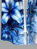 Flowers Leaf Print Matching Hawaii Beach Outfit For Couples -  