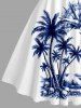 Coconut Tree Skulls Sea Waves Ship Rudder Cruise Print Matching Hawaii Beach Outfit For Couples -  