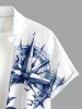 Coconut Tree Skulls Sea Waves Ship Rudder Cruise Print Matching Hawaii Beach Outfit For Couples -  