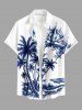 Coconut Tree Skulls Sea Waves Ship Rudder Cruise Print Matching Hawaii Beach Outfit For Couples -  