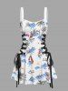 Coconut Tree Sea Waves Sailboat Flowers Print Matching Hawaii Beach Outfit For Couples -  