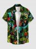 Tenue de plage hawaïenne assortie pour couples à imprimé Père Noël dinosaure cadeau bonbon - Vert profond 