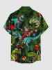Tenue de plage hawaïenne assortie pour couples à imprimé Père Noël dinosaure cadeau bonbon - Vert profond 