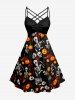 Halloween Pumpkin Skull Skeleton Bat Painting Splatter Print Matching Outfit For Couples -  
