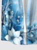 Flower Leaf Branch Ombre Print Hawaii Button Pocket Shirt For Men -  