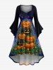 Halloween Pumpkin Flowers Galaxy Glitter 3D Print Matching Outfit For Couples -  