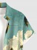 Coconut Tree Hibiscus Flower Sea Beach Print Matching Hawaii Beach Outfit For Couples -  