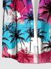 Coconut Tree Cloud Sky Print Matching Hawaii Beach Outfit For Couples -  