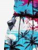 Coconut Tree Cloud Sky Print Matching Hawaii Beach Outfit For Couples -  