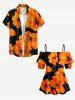Flower Print Matching Hawaii Beach Outfit For Couples -  