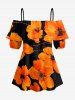 Flower Print Matching Hawaii Beach Outfit For Couples -  