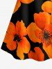 Flower Print Matching Hawaii Beach Outfit For Couples -  