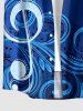 Chemise hawaïenne homme - Imprimé ombré symboles musicaux - Poche boutonnée - Bleu profond 5XL