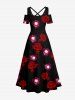 Skulls Flower Print Matching Outfit For Couples -  