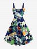 Flowers Tropical Leaf Card Print Matching Hawaii Beach Outfit For Couples -  