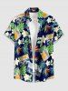 Flowers Tropical Leaf Card Print Matching Hawaii Beach Outfit For Couples -  