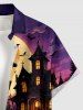 Tenue assortie pour couples avec imprimé citrouille d'Halloween, château de sorcières, chauve-souris et lune - Concorde 
