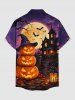 Tenue assortie pour couples avec imprimé citrouille d'Halloween, château de sorcières, chauve-souris et lune - Concorde 