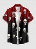Skulls Spider Web Ombre Print Matching Outfit For Couples -  