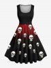 Skulls Spider Web Ombre Print Matching Outfit For Couples -  