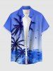 Coconut Tree Sea Ombre Sky Print Matching Hawaii Beach Outfit For Couples -  
