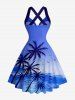 Coconut Tree Sea Ombre Sky Print Matching Hawaii Beach Outfit For Couples -  