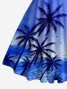 Coconut Tree Sea Ombre Sky Print Matching Hawaii Beach Outfit For Couples -  
