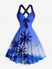 Coconut Tree Sea Ombre Sky Print Matching Hawaii Beach Outfit For Couples -  