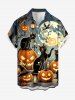 Halloween Pumpkin Cat Moon Print Matching Outfit For Couples -  