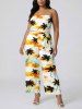 Coconut Tree Tie Dye Cloud Print Matching Hawaii Beach Outfit For Couples -  
