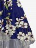 Leaf Flower Branch Print Matching Hawaii Beach Outfit For Couples -  