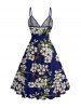 Leaf Flower Branch Print Matching Hawaii Beach Outfit For Couples -  