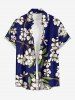 Leaf Flower Branch Print Matching Hawaii Beach Outfit For Couples -  