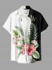 Tropical Leaf Hibiscus Flower Print Matching Hawaii Beach Outfit For Couples -  