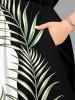 Tropical Leaf Hibiscus Flower Print Matching Hawaii Beach Outfit For Couples -  
