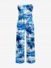 Coconut Tree Sea Waves Print Matching Hawaii Beach Outfit For Couples -  