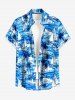 Coconut Tree Sea Waves Print Matching Hawaii Beach Outfit For Couples -  