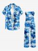 Coconut Tree Sea Waves Print Matching Hawaii Beach Outfit For Couples -  