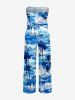 Coconut Tree Sea Waves Print Matching Hawaii Beach Outfit For Couples -  