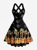 Coconut Tree Pineapple Guitar Print Matching Hawaii Beach Outfit For Couples -  